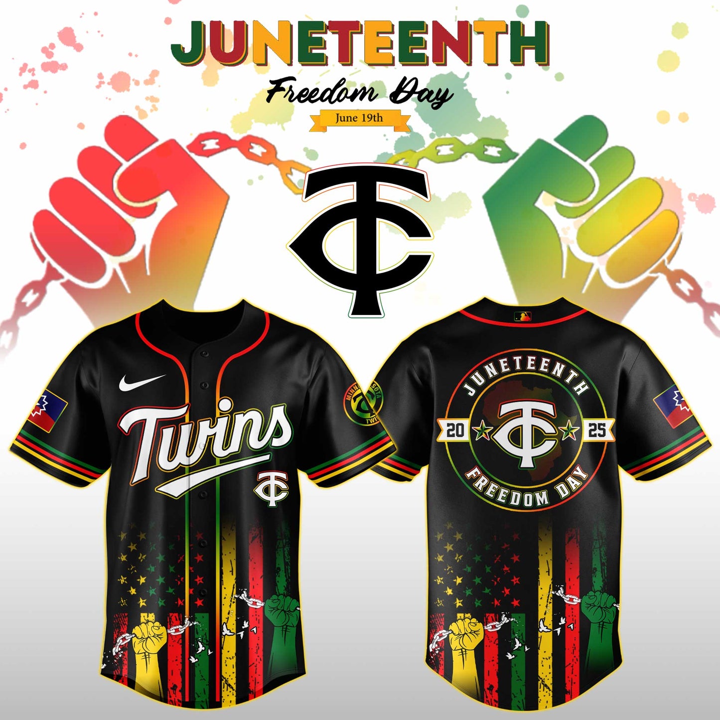 Minnesota Twins MLB X Juneteenth Day Baseball Jerseys NDD