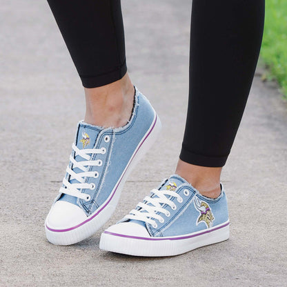 Minnesota Vikings Womens Denim Low Top Canvas Shoes NDD