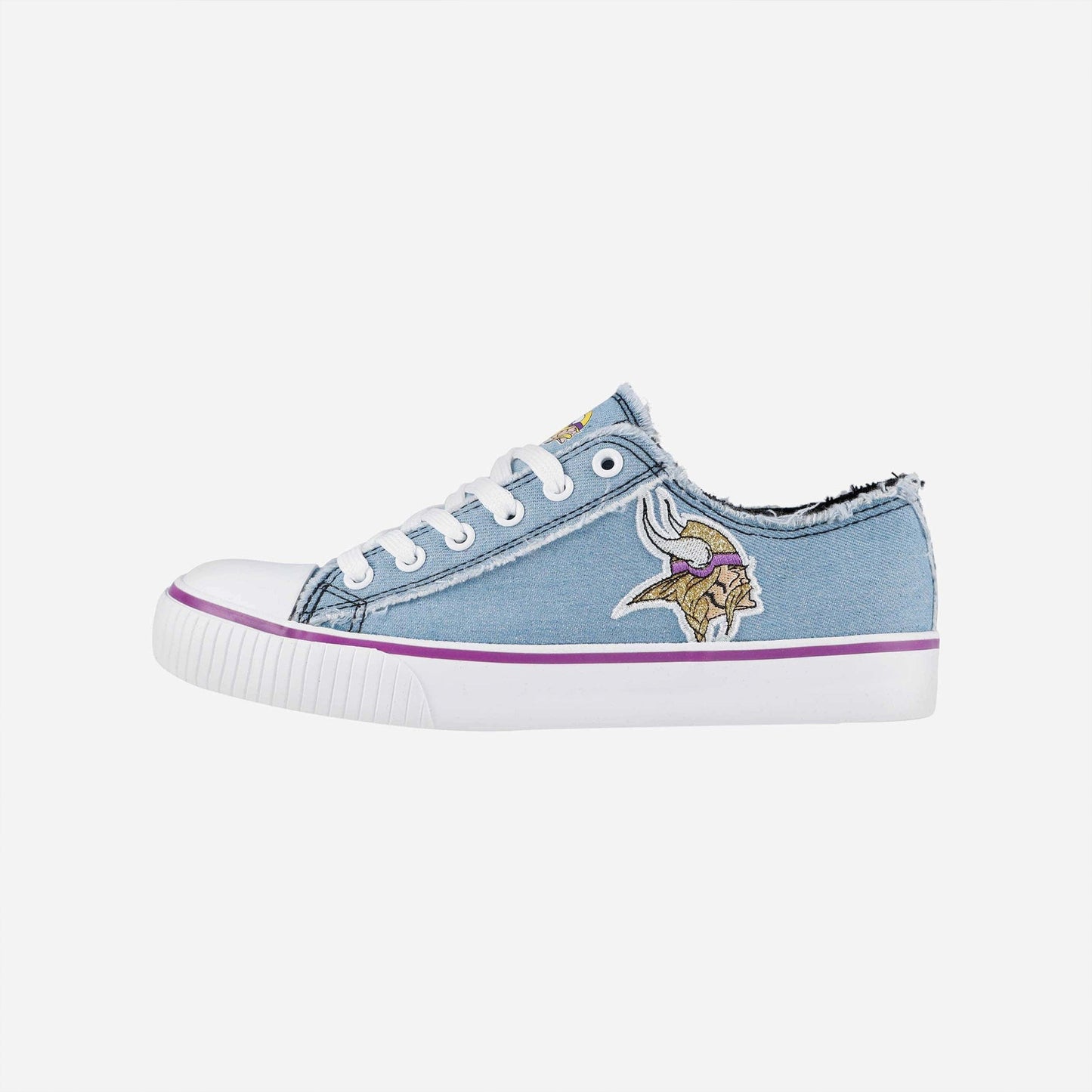 Minnesota Vikings Womens Denim Low Top Canvas Shoes NDD