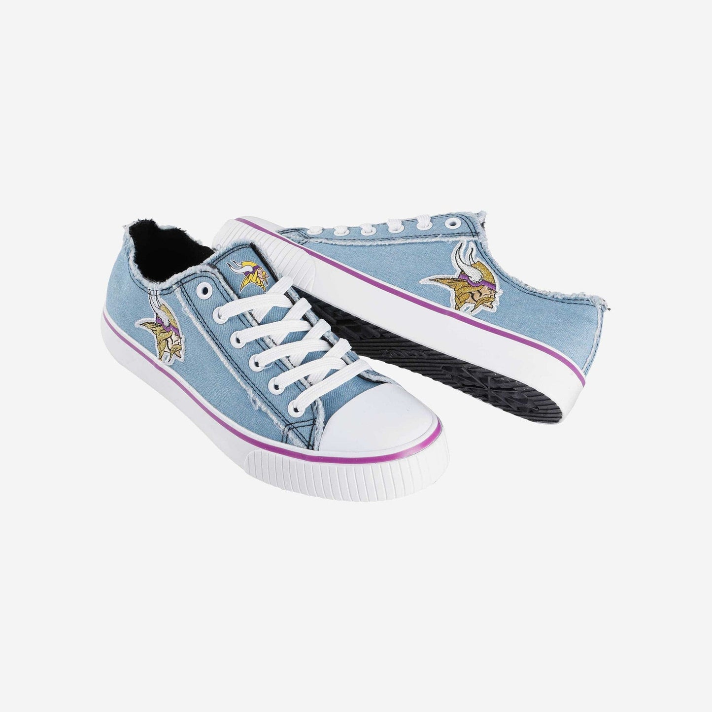 Minnesota Vikings Womens Denim Low Top Canvas Shoes NDD
