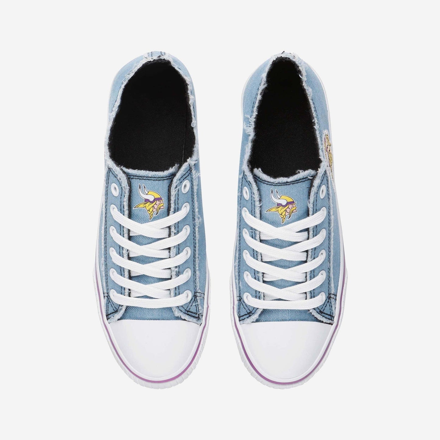 Minnesota Vikings Womens Denim Low Top Canvas Shoes NDD