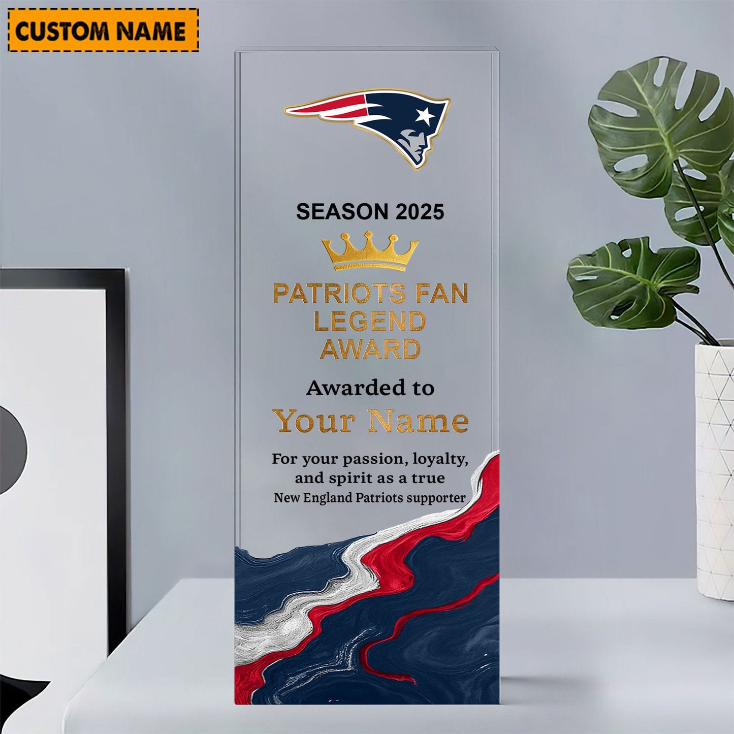 NEP NFL Personalized Acrylic Award Plaque Funny Christmas Gift For Family DDT NTL