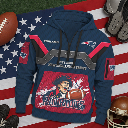 NEP Premium NFL 3D Half Zip Hoodie DDT NTL