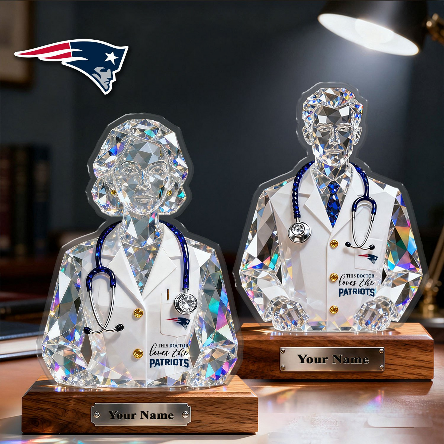 NEP Premium NFL Doctor Crystal Style Desktop Ornament DDT 101125 HLPHUONG