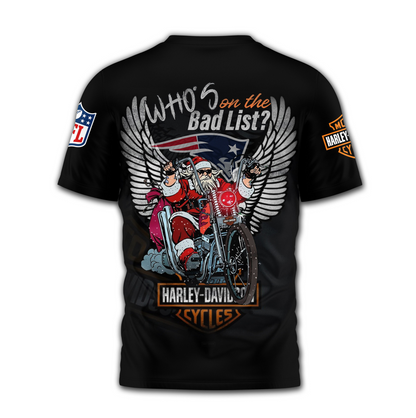 NEP Premium NFL Harley-Davidson Santa Claus 3D Shirt DDT NTL
