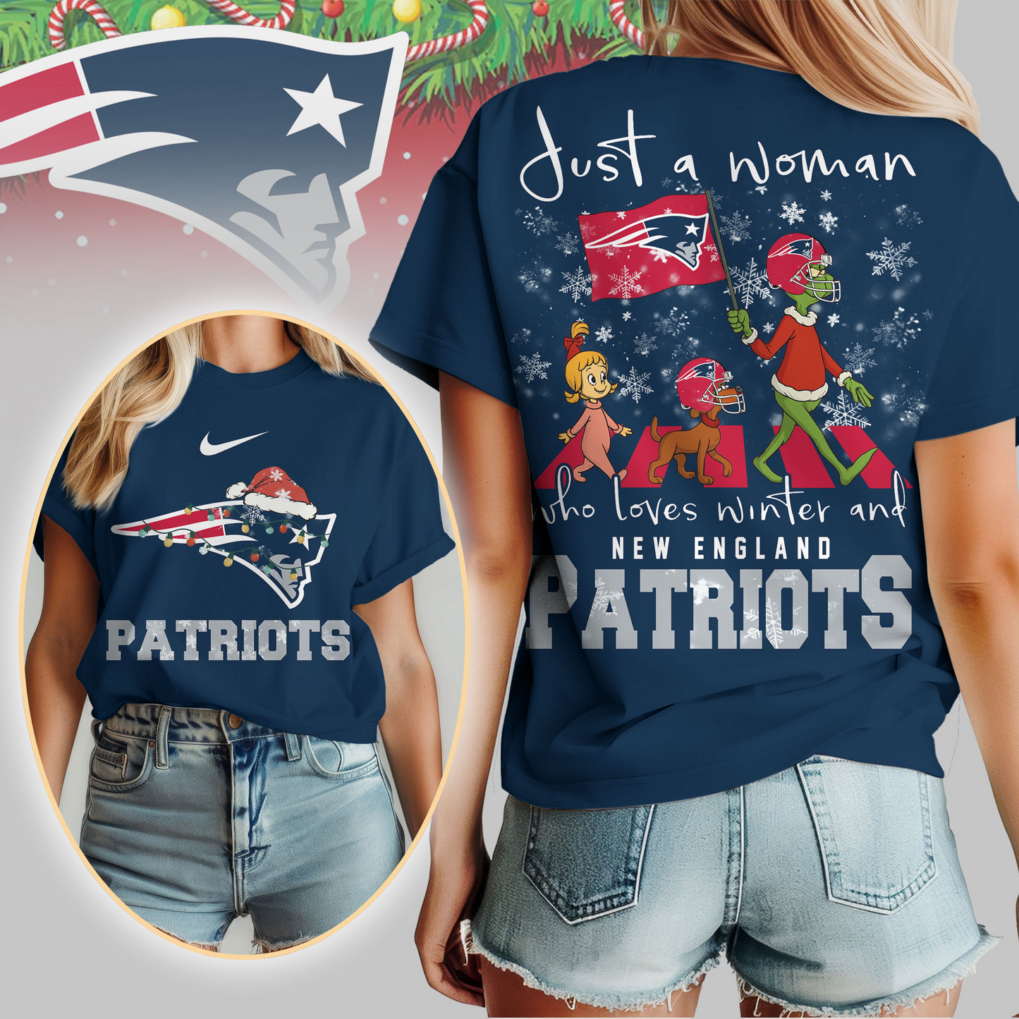 NEP Premium NFL Just A Woman Who Loves Winter 3D Shirt DDT CTND