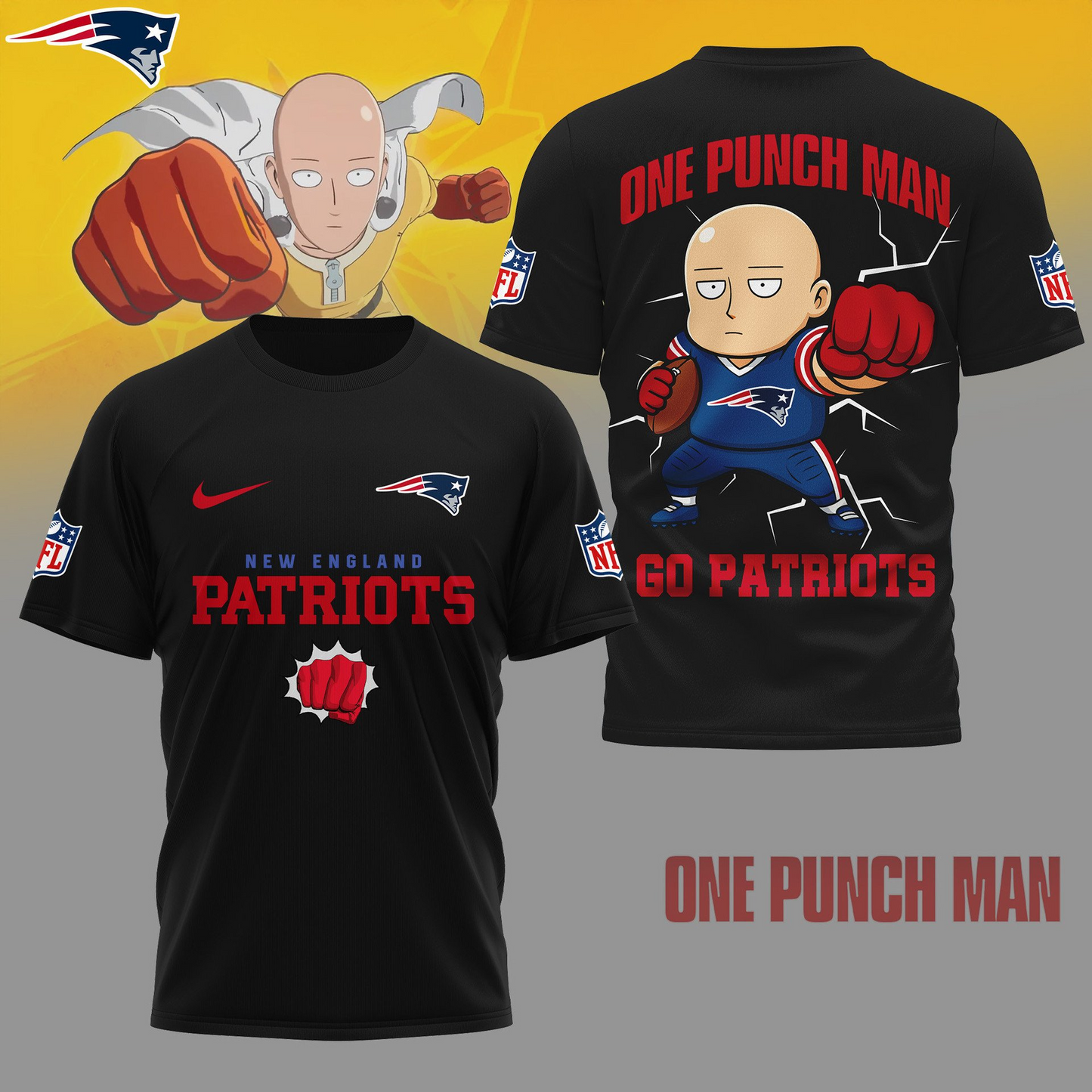 NEP Premium NFL One Punch Man Fan 3D Shirt DDT NTL