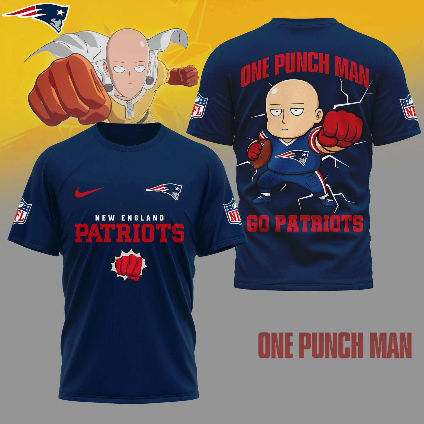 NEP Premium NFL One Punch Man Fan 3D Shirt DDT NTL