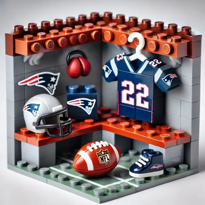NFL Teams Custom Building Blocks Creative Peripheral Gift Model Toy Mini Changing Room Professional Football League Teams DDT CTND