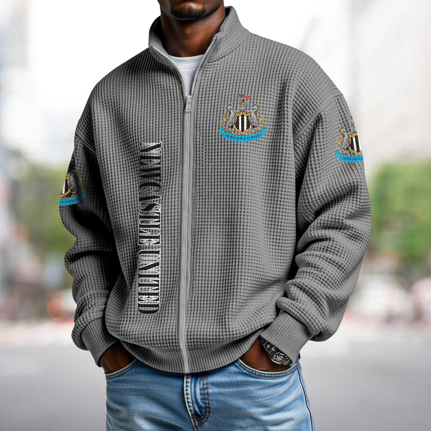 NEW x EPL Waffle Zip Up Sweatshirt DatND DVT