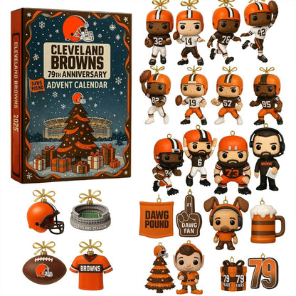 NFL CLE Team Advent Calendar Christmas V1 NAK NHM