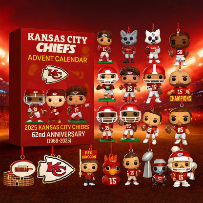 NFL KC Team Advent Calendar Christmas V1 NAK NHM