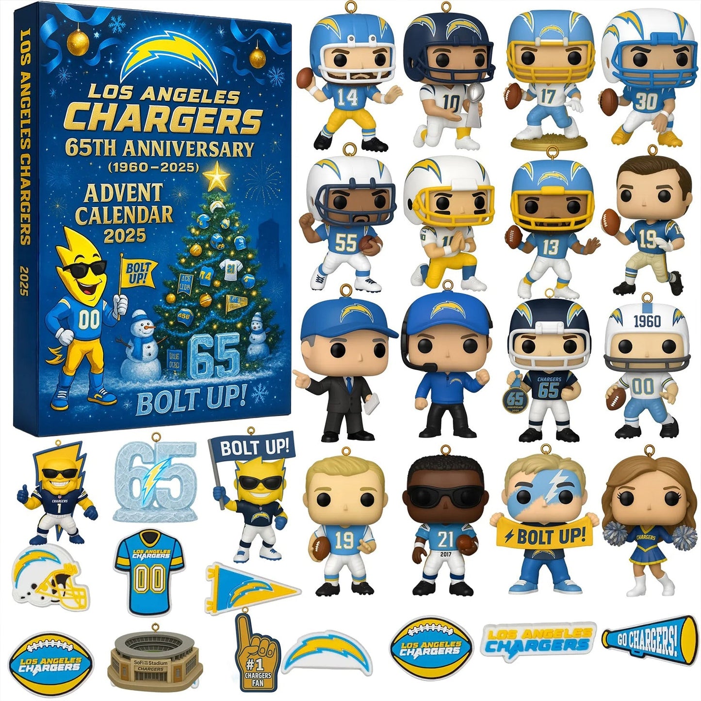 NFL LAC Team Advent Calendar Christmas V1 NAK NHM