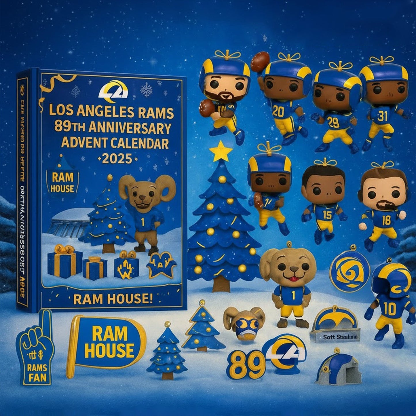 NFL LAR Team Advent Calendar Christmas V1 NAK NHM