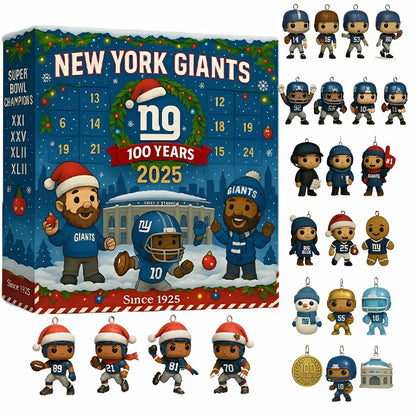 NFL NYG Team Advent Calendar Christmas V1 NAK NHM