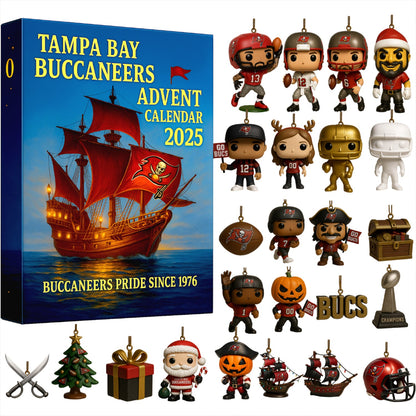 NFL TB Team Advent Calendar Christmas V1 NAK NHM