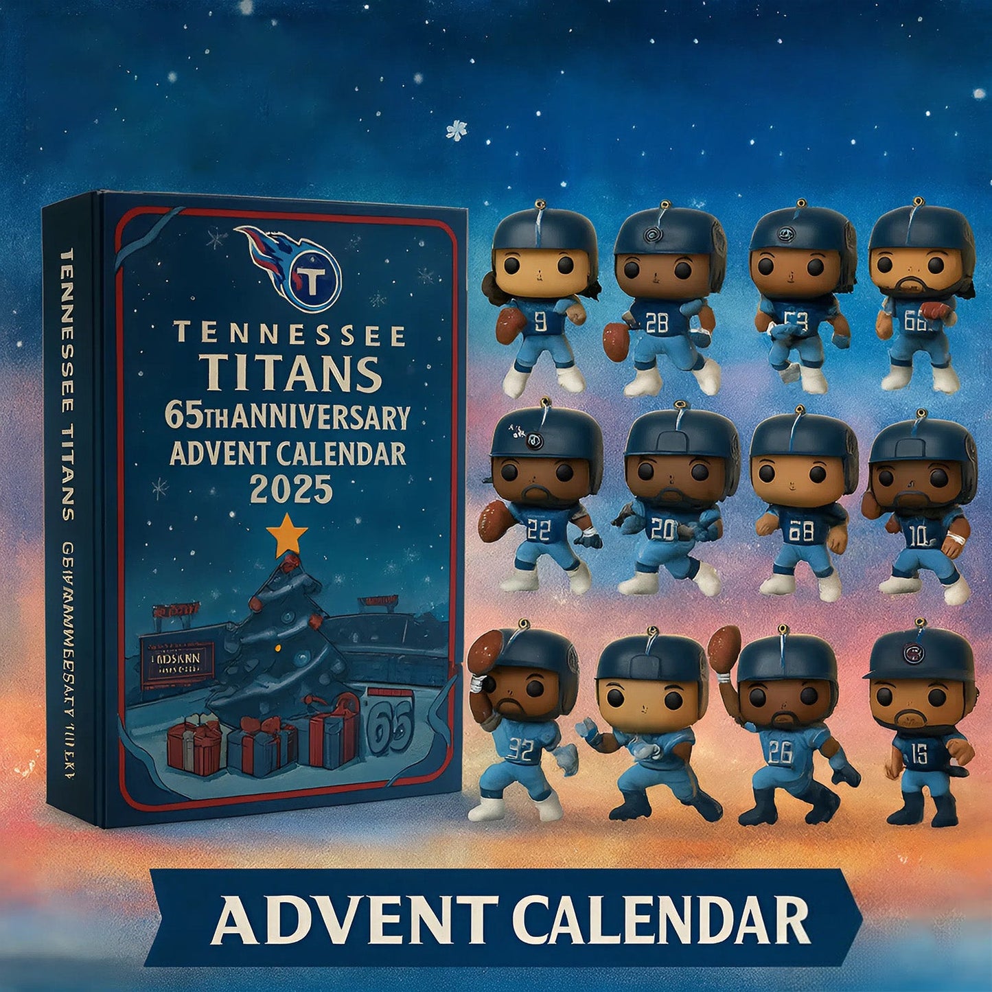 NFL TEN Team Advent Calendar Christmas V1 NAK NHM