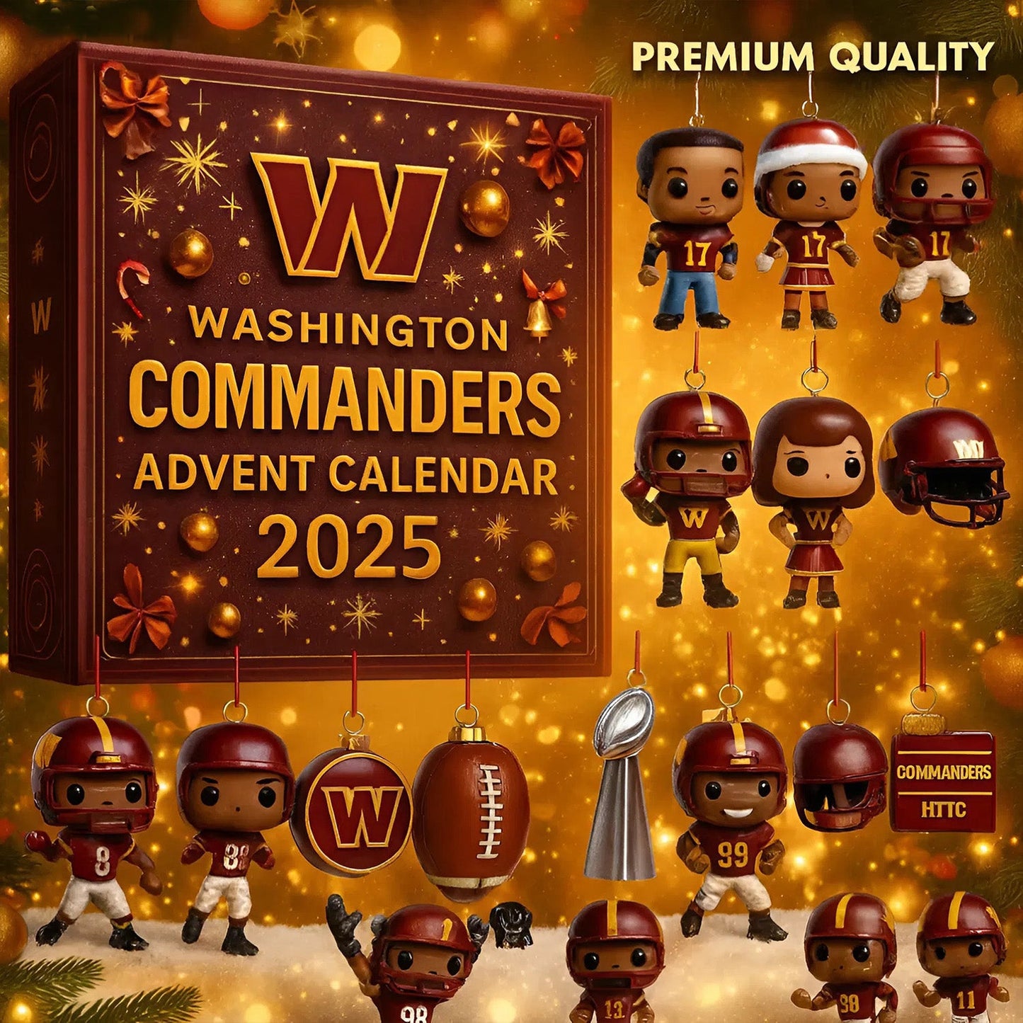 NFL WAS Team Advent Calendar Christmas V1 NAK NHM