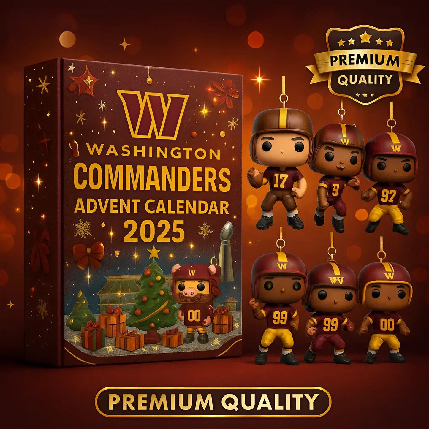 NFL WAS Team Advent Calendar Christmas V1 NAK NHM