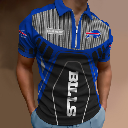 NFL Buffalo Bills Zipper Polo Shirt NDD