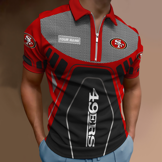 NFL San Francisco 49ers Zipper Polo Shirt NDD