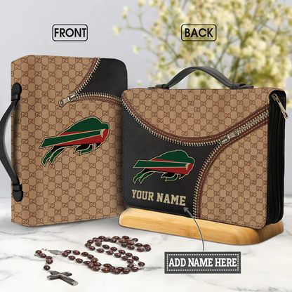 NFL 32 Team Personalized Christian Leather Bible Cover Bag
