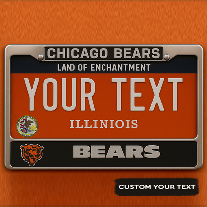 NFL Chicago Bears Hanging Wall License Plate Sign NDD