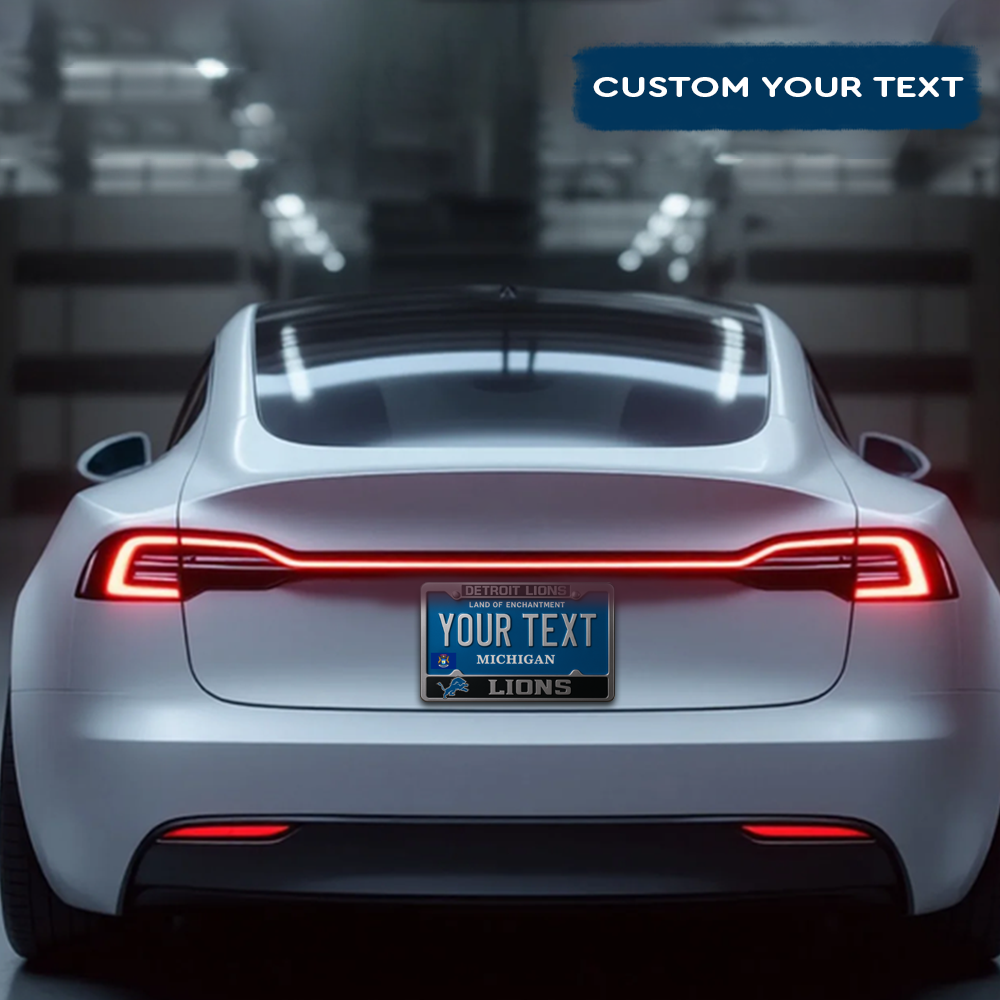 NFL Detroit Lions Hanging Wall License Plate Sign DatNd 1404 TQT 1