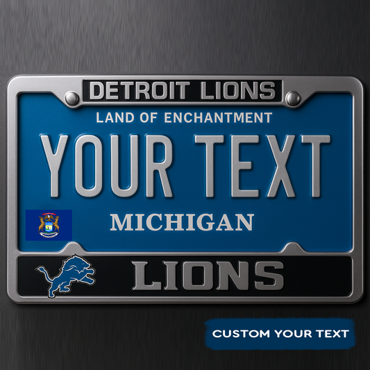 NFL Detroit Lions Hanging Wall License Plate Sign DatNd 1404 TQT 1