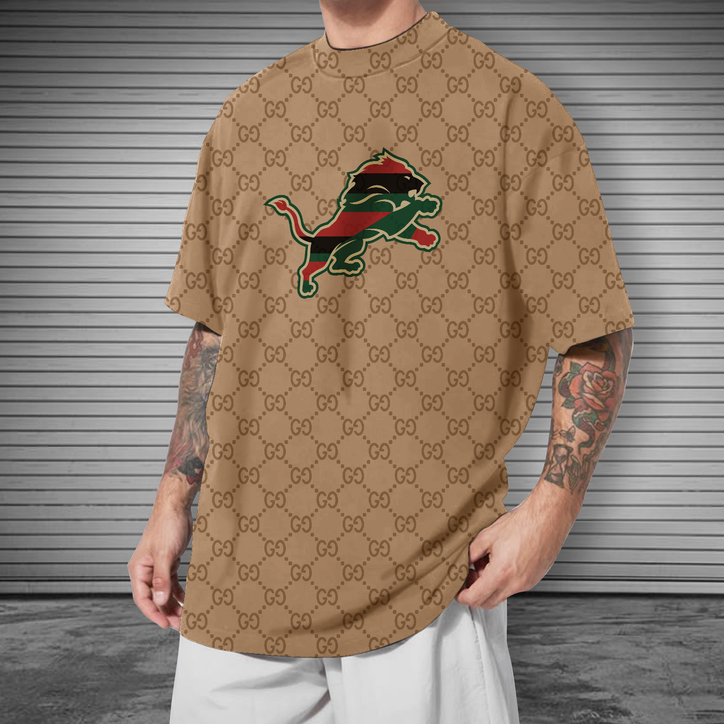 NFL Detroit Lions Mens Crew Neck Tshirt V1 NDD