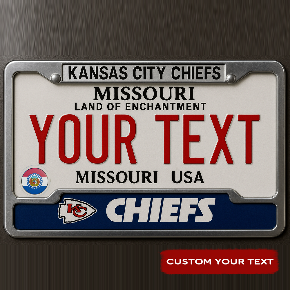 NFL Kansas City Chiefs Hanging Wall License Plate Sign NDD