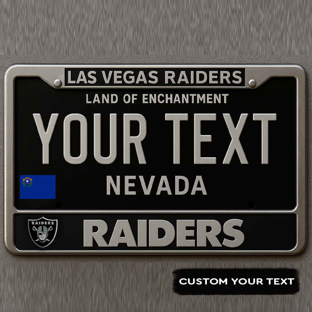 NFL Las Vegas Raiders Hanging Wall License Plate Sign NDD