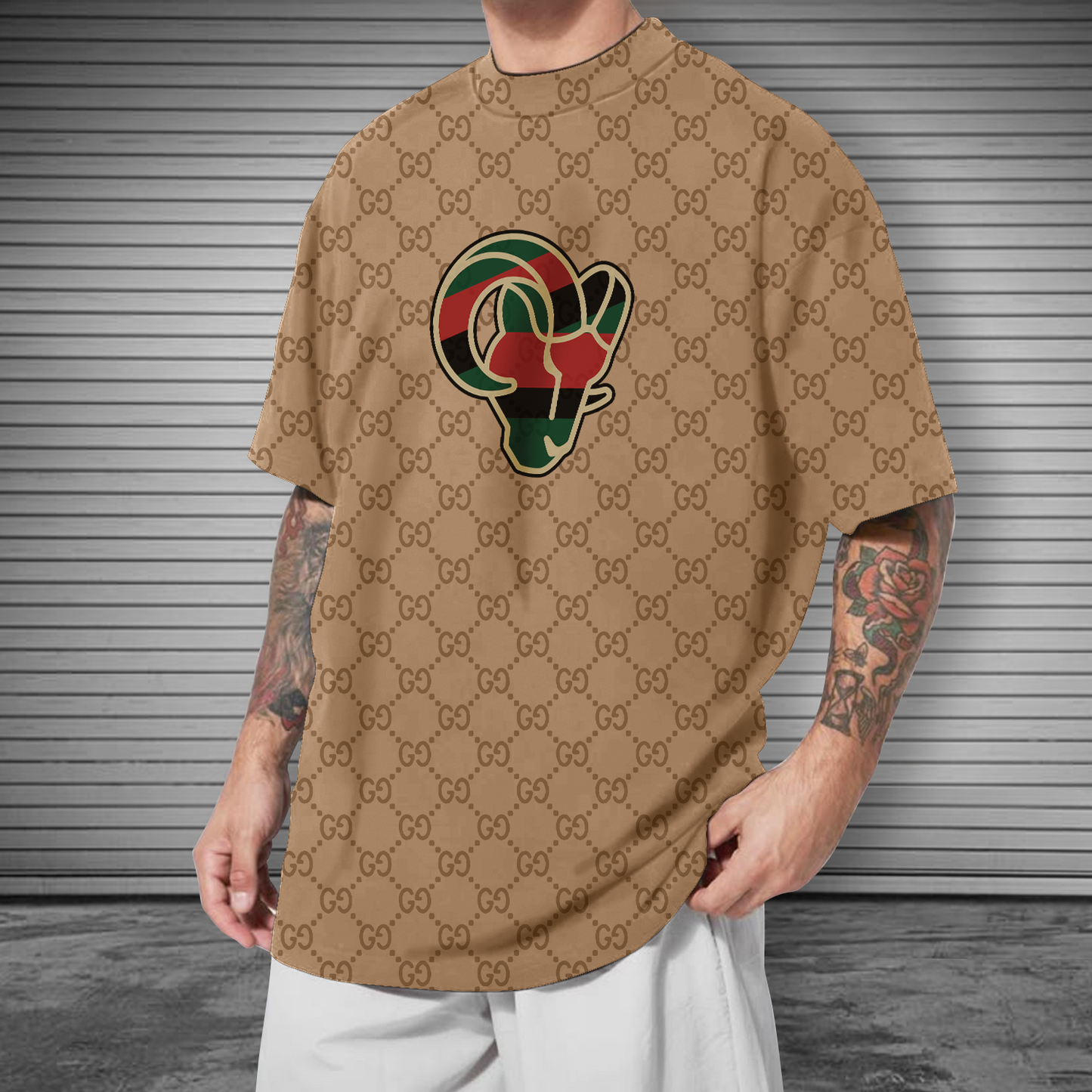 NFL Los Angeles Rams Mens Crew Neck Tshirt V2 NDD