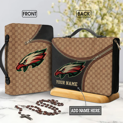 NFL 32 Team Personalized Christian Leather Bible Cover Bag