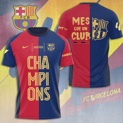 FC Barcelona Campeones La Liga 2024 2025 V12 Shirt DDT