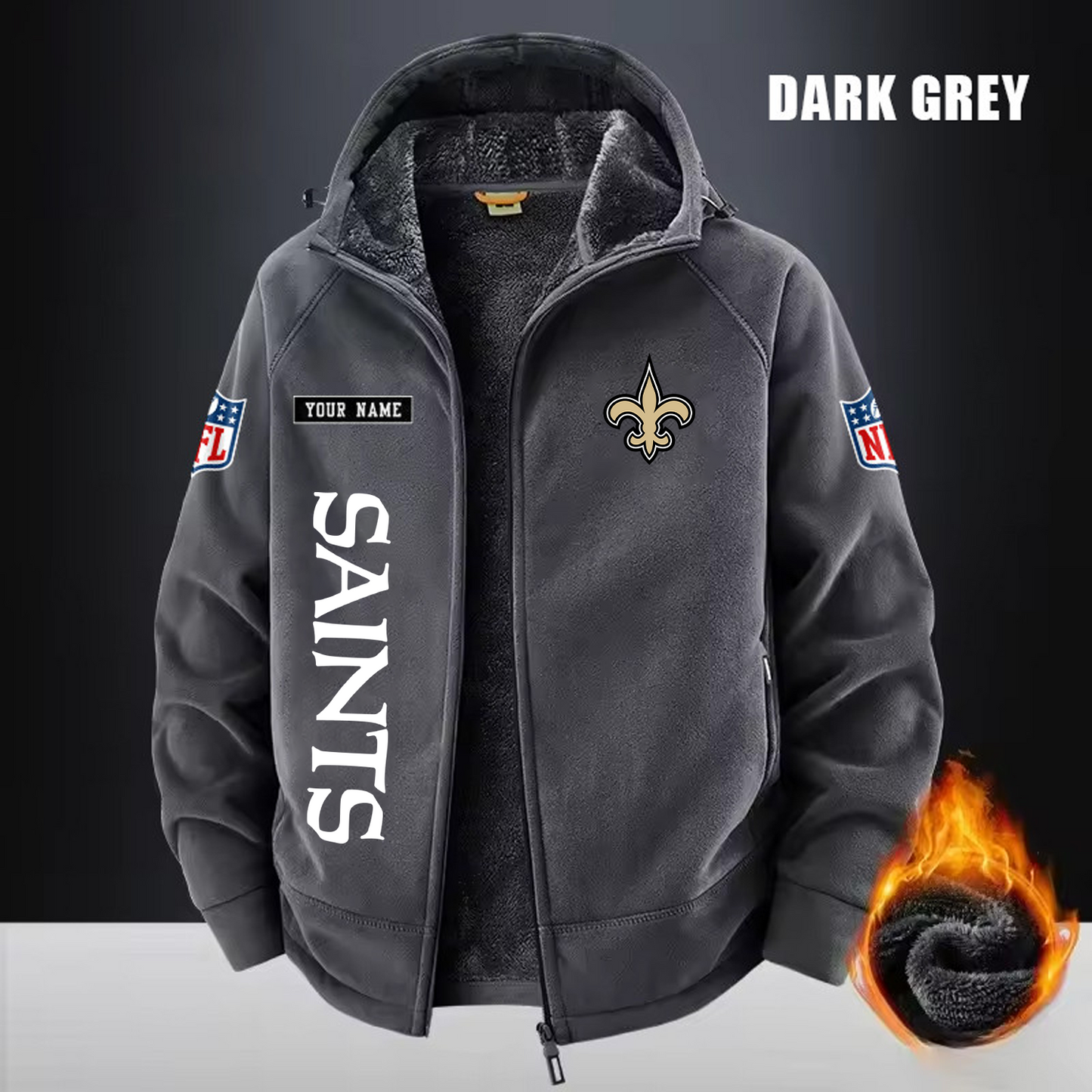 NO x NFL 3D Half-zip Hoodie DATND TANTD