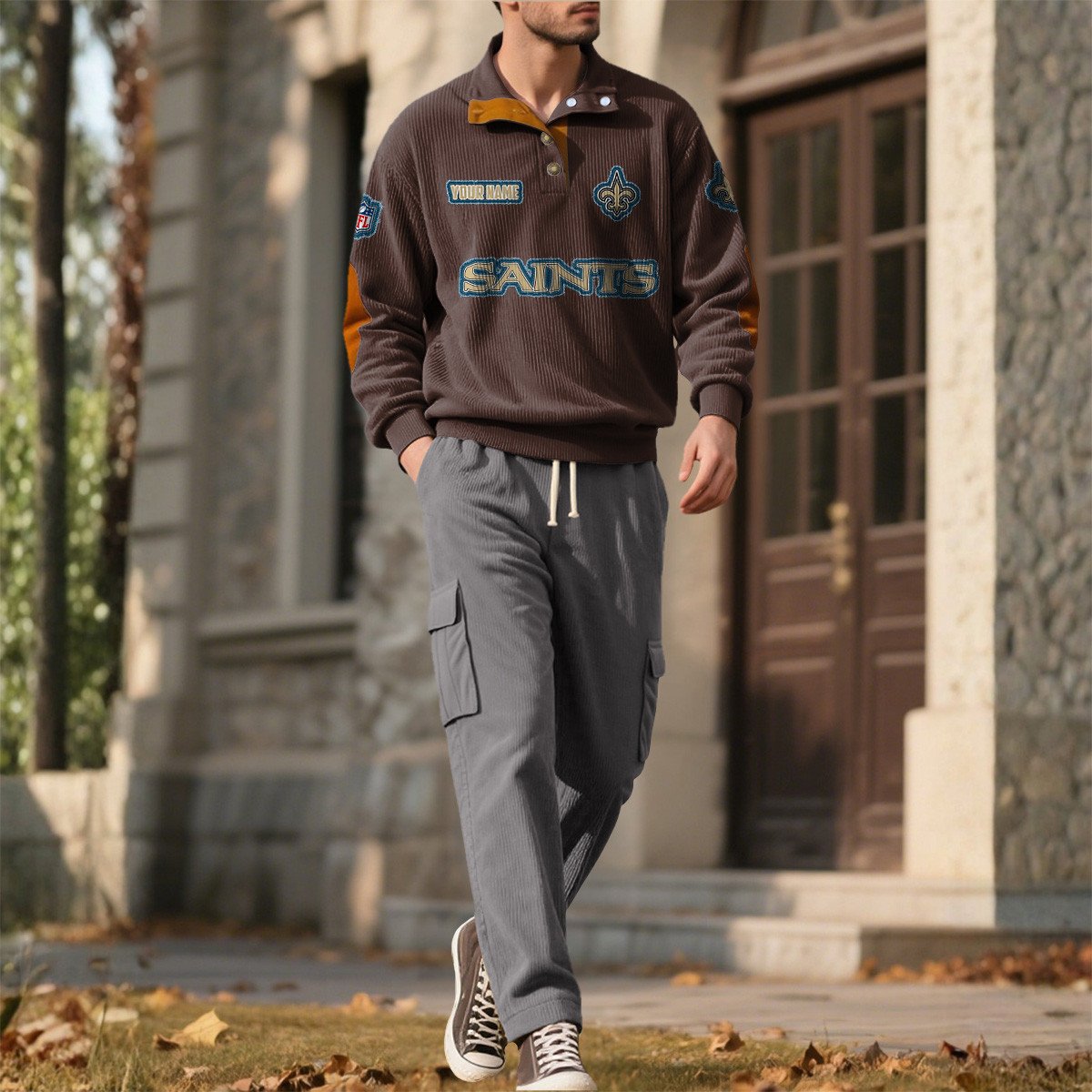 NO x NFL Men's Corduroy Sweatshirt 1011 DatND DVT