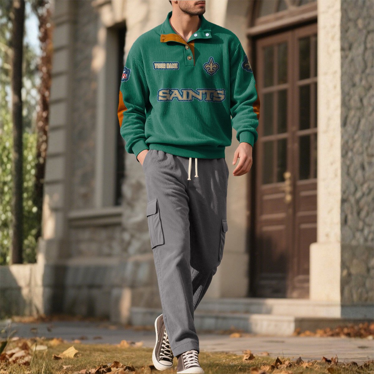 NO x NFL Men's Corduroy Sweatshirt 1011 DatND DVT