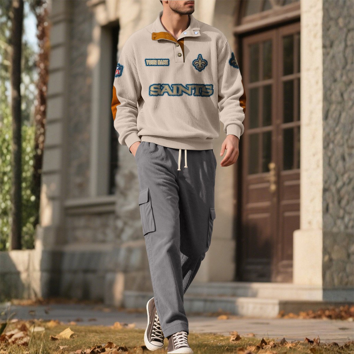 NO x NFL Men's Corduroy Sweatshirt 1011 DatND DVT