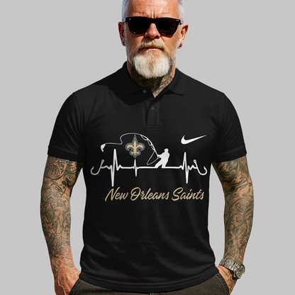 NOS Premium NFL Fishing In My DNA Polo Shirt DDT CTND