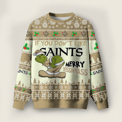 NOS Premium NFL Merry Kissmyass Ugly Sweater DDT CTND