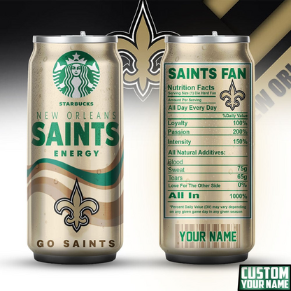 NOS Premium NFL Starbucks Energy Can Tumbler DDT  NTL