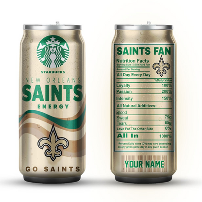 NOS Premium NFL Starbucks Energy Can Tumbler DDT  NTL