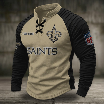 NOS x NFL Men Stand Collar Long Sleeve Top DDT  CTND