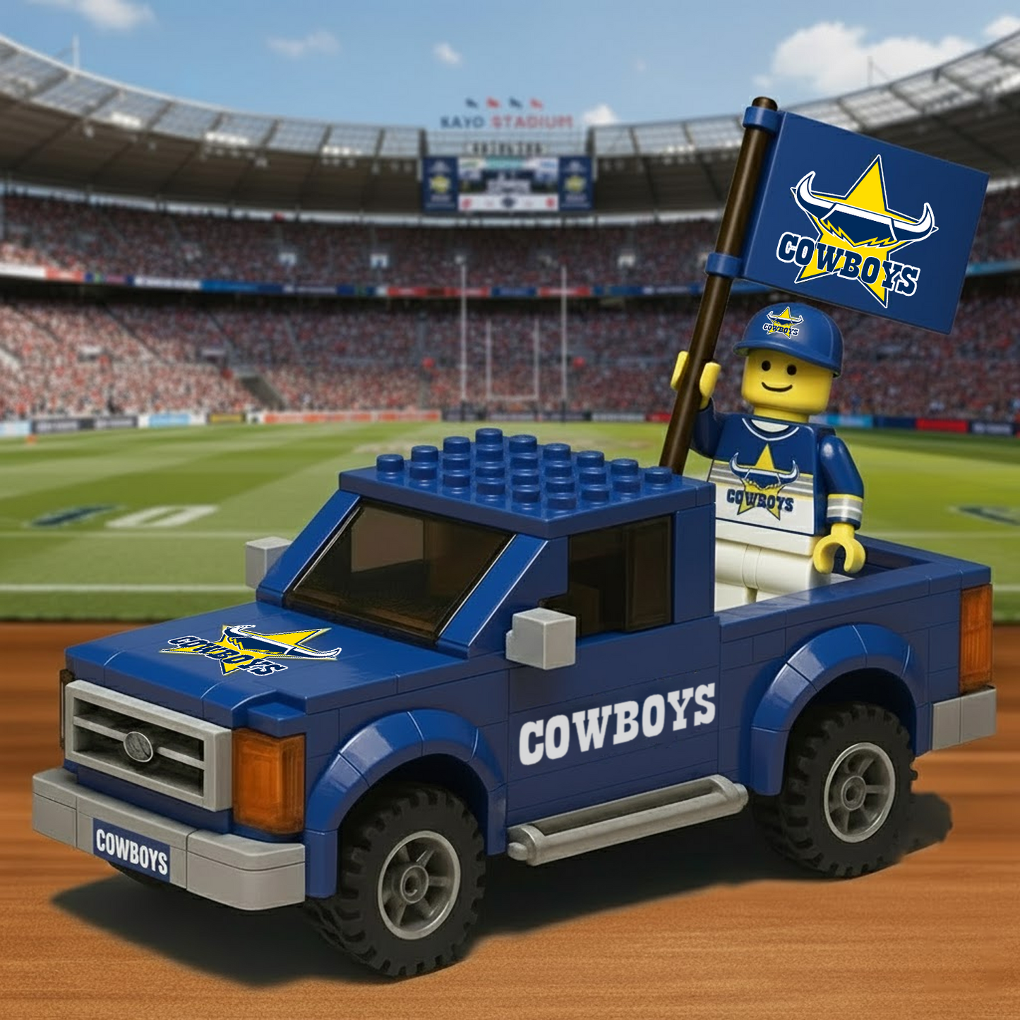 NQL x NRL Building Blocks Truck Toy Set DatND DVT