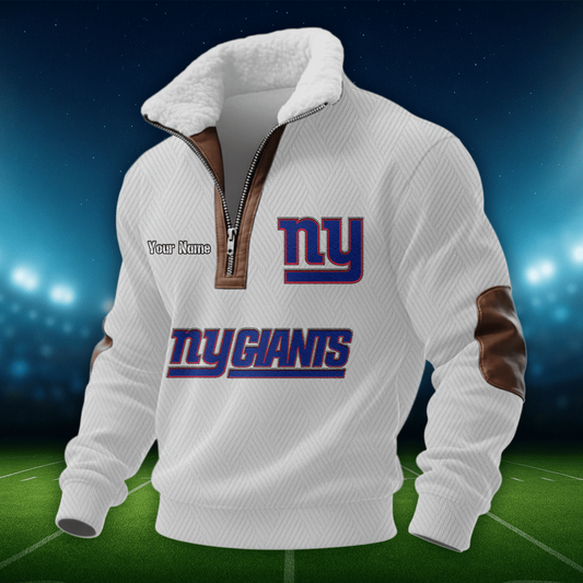 NYG NFL Men Fur Collar Sweatshirt DDT CTND