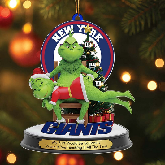NYG Premium NFL x Grinch Acrylic Ornament DDT NTL
