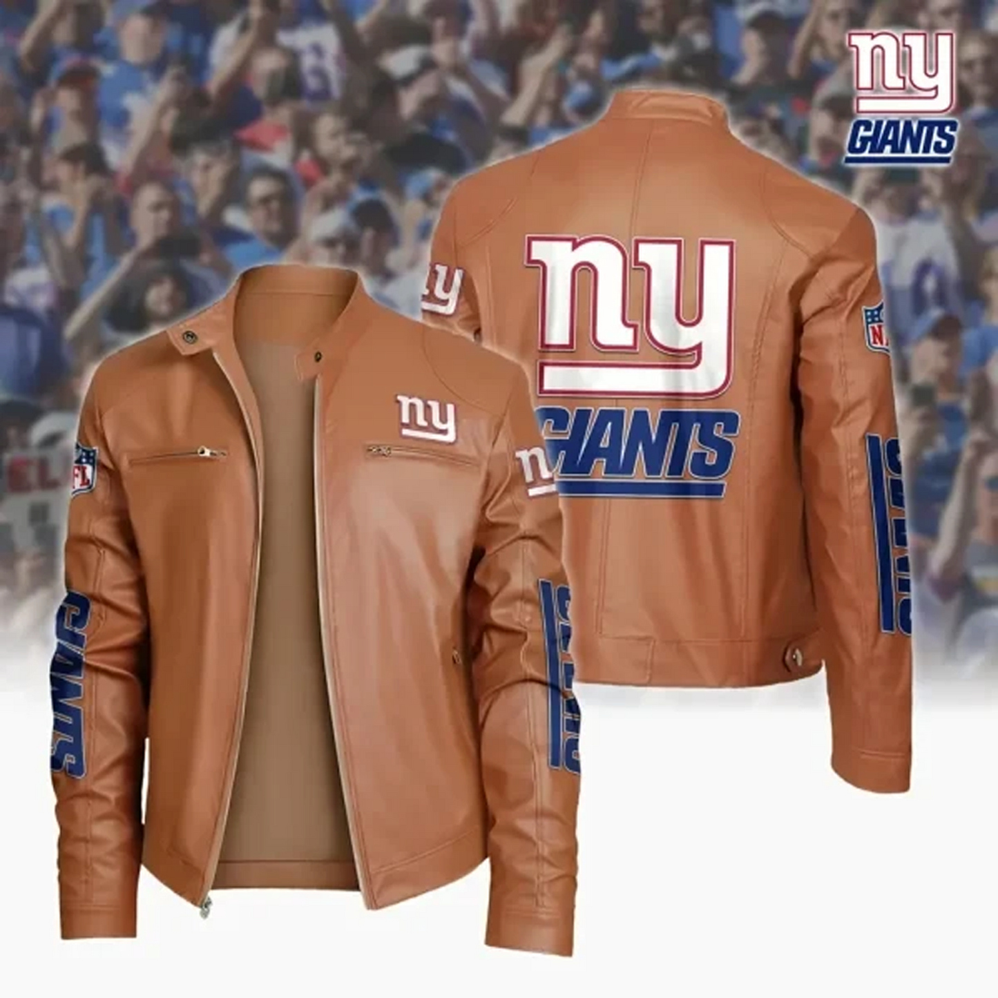 NYG x NFL Sport Leather Jacket DATND TANTD