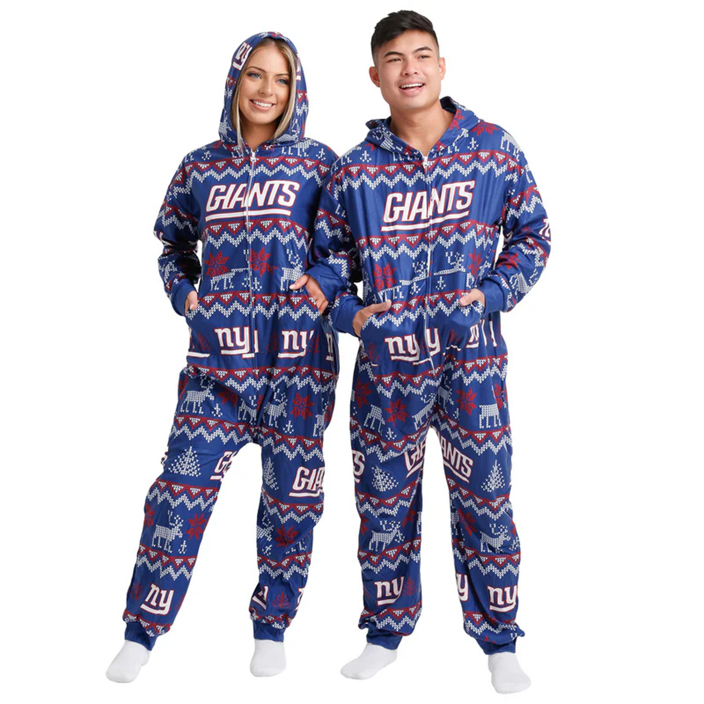 NYG x NFL Ugly Pattern One Piece Pajamas DATND TANTD
