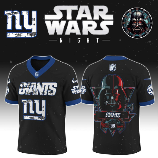 NYG x S.Wars Darth Vader 2025 Football Jersey DDT NTL
